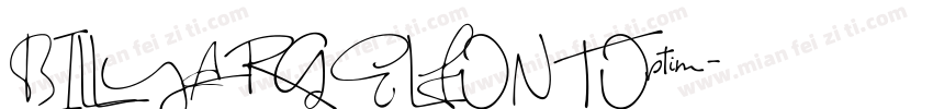 BILLYARGELFONT Optim字体转换